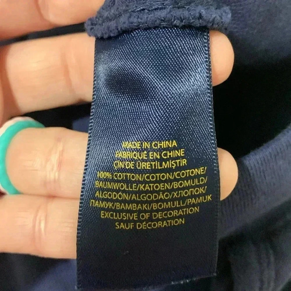 Boys Polo Ralph Lauren French Terry Drawstring Shorts Navy Blue Size 5 EUC - Picture 9 of 10